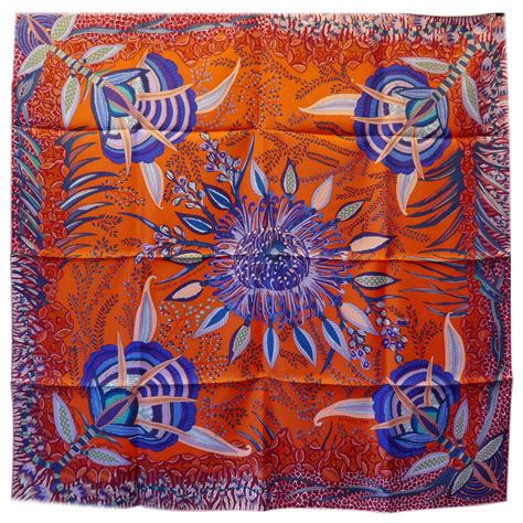 hermes african flower scarf|small Hermes scarf.